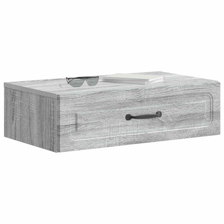Vidaxl wandmontage zijtafel grijs sonoma 59 x 34,5 x 17 cm