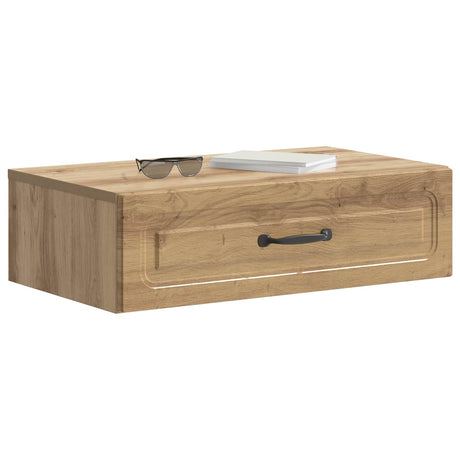 Vidaxl wandmontage zijtafel 59 x 34,5 x 17 cm bewerkt hout