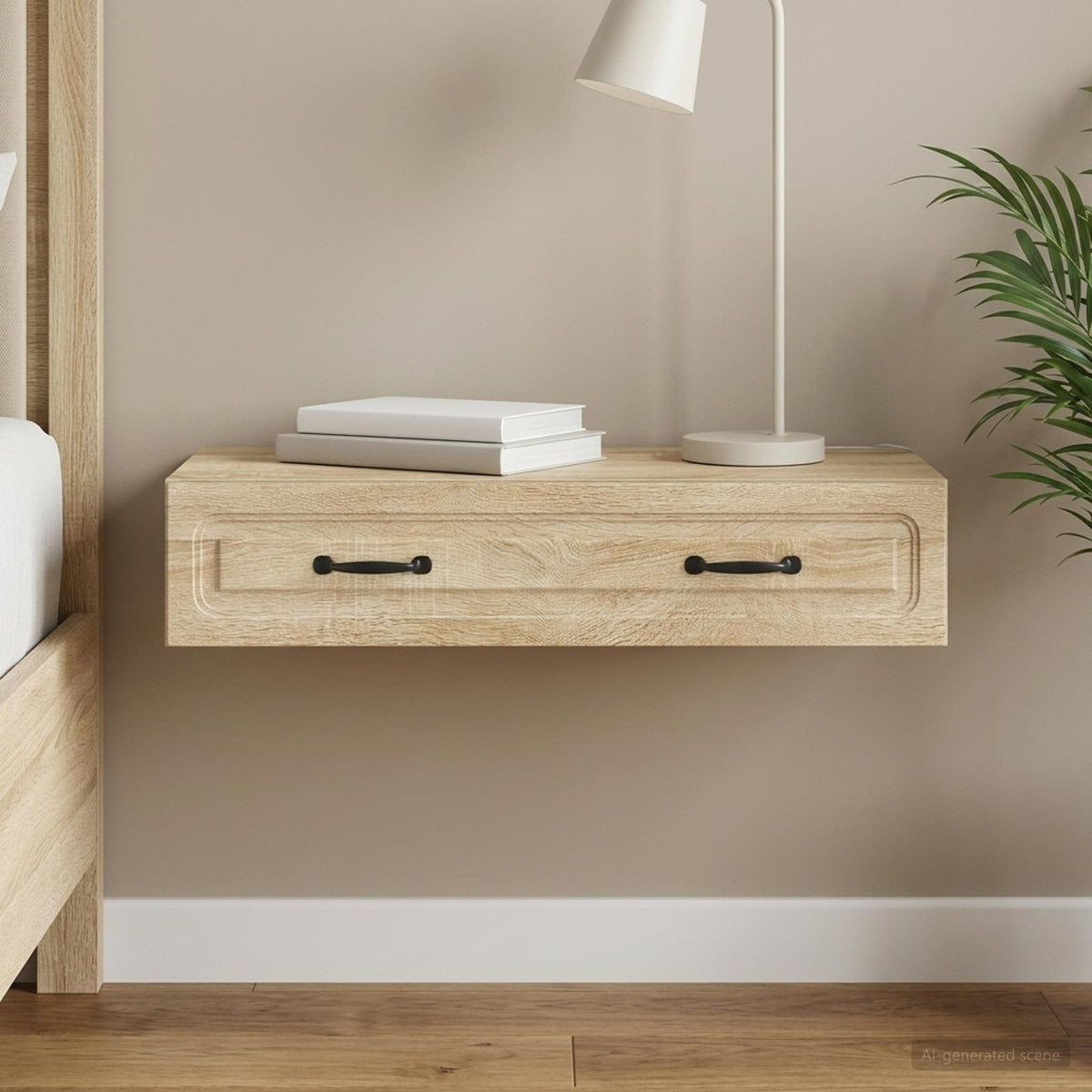Vidaxl wandmontage zijtafel sonoma eiken 87,5 x 34,5 x 17 cm