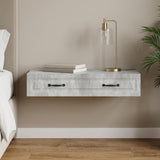 Vidaxl wandmontage zijtafel betongrijs 87,5 x 34,5 x 17 cm