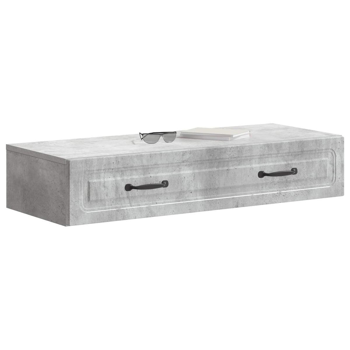 Vidaxl wandmontage zijtafel betongrijs 87,5 x 34,5 x 17 cm
