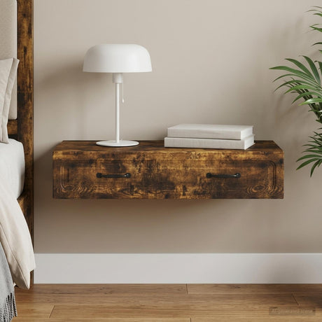 Vidaxl wandmontage zijtafel gerookt eiken 87,5 x 34,5 x 17 cm