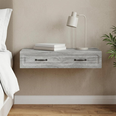 Vidaxl wandmontage zijtafel grijs sonoma 87,5 x 34,5 x 17 cm