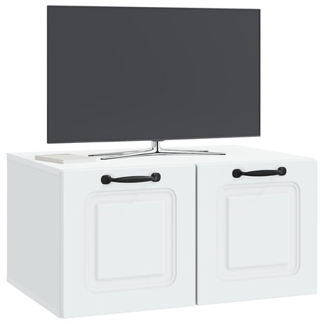 Vidaxl wandbeugel tv-kast wit 59,5 x 41 x 30 cm bewerkt hout