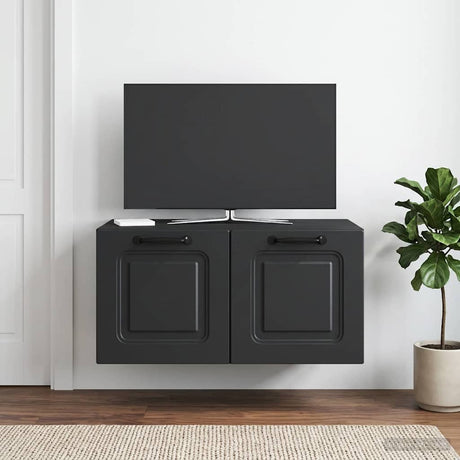 Vidaxl wandbeugel tv-kast zwart 59,5 x 41 x 30 cm bewerkt hout