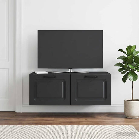 Vidaxl wandbeugel tv-kast zwart 78,5 x 41 x 30 cm bewerkt hout