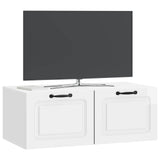 Vidaxl wandbeugel tv-kast hoogglans wit 78,5 x 41 x 30 cm bewerkt hout