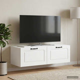 Vidaxl wandbeugel tv-kast wit 98 x 41 x 30 cm bewerkt hout