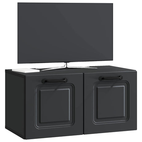 Vidaxl wandbeugel tv-kast zwart 59,5 x 31 x 30 cm bewerkt hout