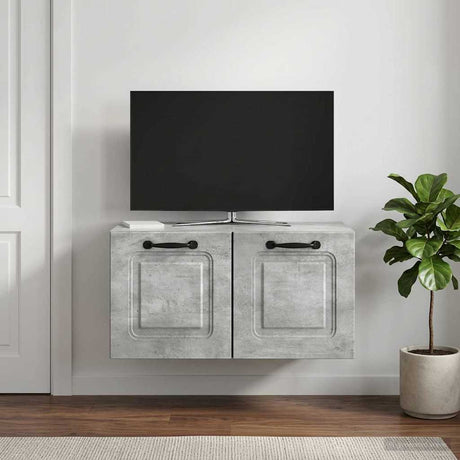 Vidaxl wandbeugel tv-kast betongrijs 59,5 x 31 x 30 cm bewerkt hout