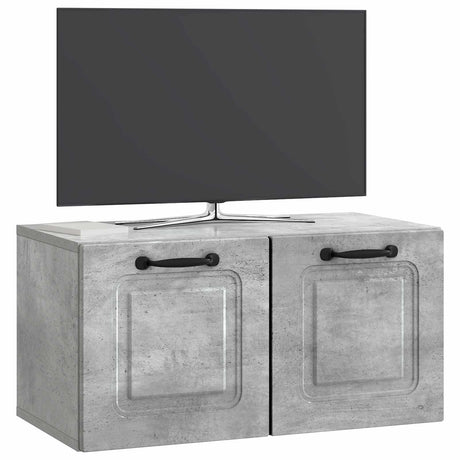 Vidaxl wandbeugel tv-kast betongrijs 59,5 x 31 x 30 cm bewerkt hout