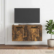 Vidaxl wandbeugel tv-kast gerookt eiken 59,5 x 31 x 30 cm bewerkt hout