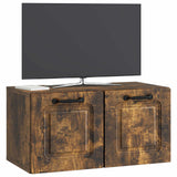 Vidaxl wandbeugel tv-kast gerookt eiken 59,5 x 31 x 30 cm bewerkt hout