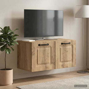 Vidaxl wandbeugel tv-kast 59,5 x 31 x 30 cm artisanaal eiken