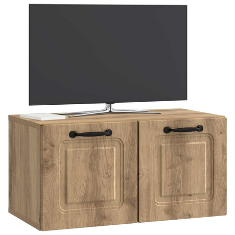 Vidaxl wandbeugel tv-kast 59,5 x 31 x 30 cm artisanaal eiken