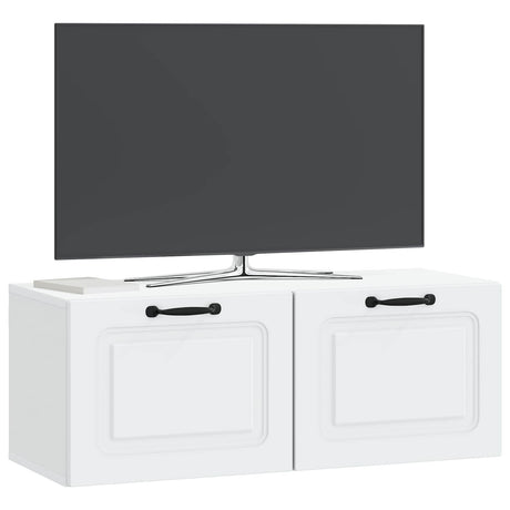 Vidaxl wandbeugel tv-kast wit 78,5 x 31 x 30 cm bewerkt hout