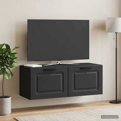 Vidaxl wandbeugel tv-kast zwart 78,5 x 31 x 30 cm bewerkt hout