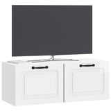 Vidaxl wandbeugel tv-kast hoogglans wit 78,5 x 31 x 30 cm bewerkt hout