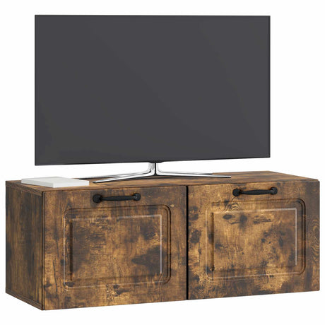 Vidaxl wandbeugel tv-kast gerookt eiken 78,5 x 31 x 30 cm bewerkt hout