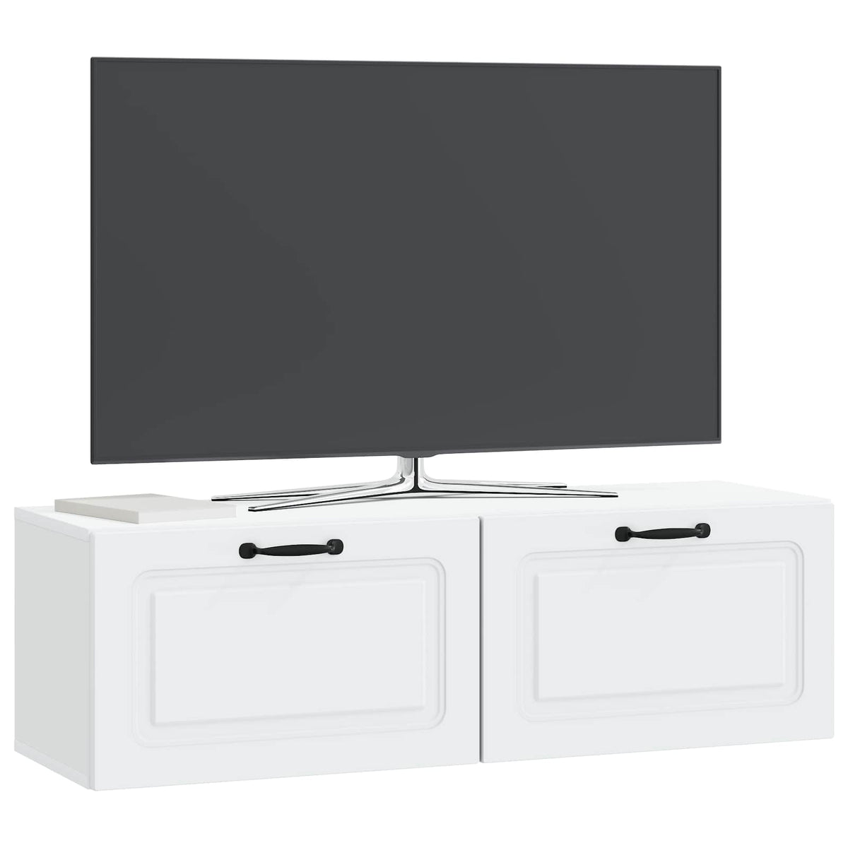 Vidaxl wandbeugel tv-kast wit 98 x 31 x 30 cm bewerkt hout