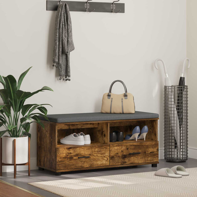 Vidaxl halbank gerookte eik 100 x 38 x 46 cm