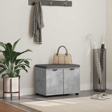 Vidaxl halbank met kussen met plank beton grijs 60 x 38 x 46 cm