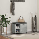 Vidaxl halbank met kussen met plank beton grijs 60 x 38 x 46 cm