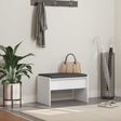 Vidaxl halbank met kussen wit 63 x 38 x 40 cm