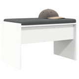 Vidaxl halbank met kussen wit 63 x 38 x 40 cm