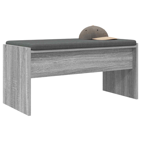 Vidaxl halbank met kussen grijs sonoma 83 x 38 x 40 cm
