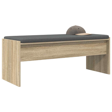 Vidaxl halbank met kussen sonoma eiken 103 x 38 x 40 cm