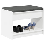Vidaxl halbank wit 63 x 38 x 45 cm geïndustrialiseerd hout en stof