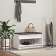 Vidaxl halbank wit 83 x 38 x 45 cm geïndustrialiseerd hout en stof
