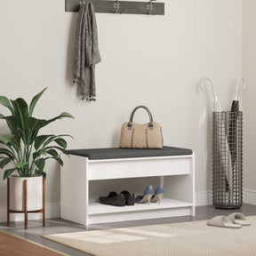 Vidaxl halbank wit 83 x 38 x 45 cm geïndustrialiseerd hout en stof