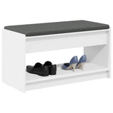 Vidaxl halbank wit 83 x 38 x 45 cm geïndustrialiseerd hout en stof
