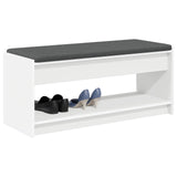 Vidaxl halbank wit 103 x 38 x 45 cm geïndustrialiseerd hout en stof