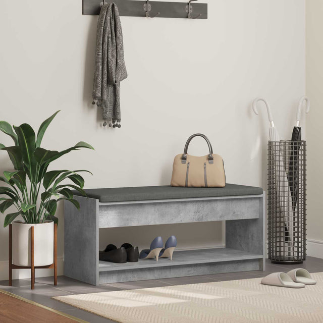 Vidaxl halbank beton grijs 103 x 38 x 45 cm