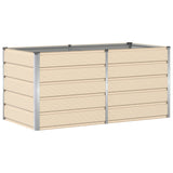 Vidaxl plantenbak ivoor 160 x 80 x 75 cm staal