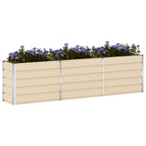 Vidaxl plantenbak ivoor 290 x 50 x 75 cm gegalvaniseerd staal