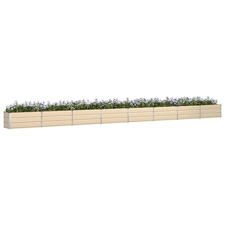 Vidaxl plantenbak ivoor 770 x 50 x 45 cm gegalvaniseerd staal