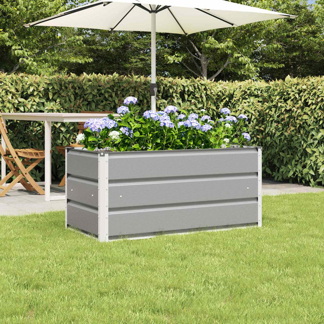 Vidaxl plantenbak lichtgrijs 100 x 50 x 45 cm gegalvaniseerd staal