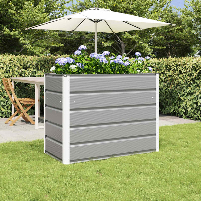 Vidaxl plantenbak lichtgrijs 100 x 50 x 77 cm gegalvaniseerd staal