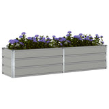 Vidaxl plantenbak lichtgrijs 195 x 50 x 45 cm gegalvaniseerd staal