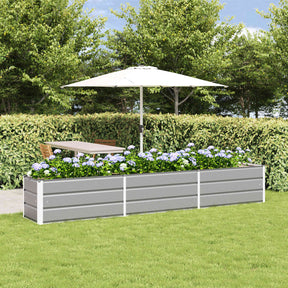 Vidaxl plantenbak lichtgrijs 290 x 50 x 45 cm gegalvaniseerd staal