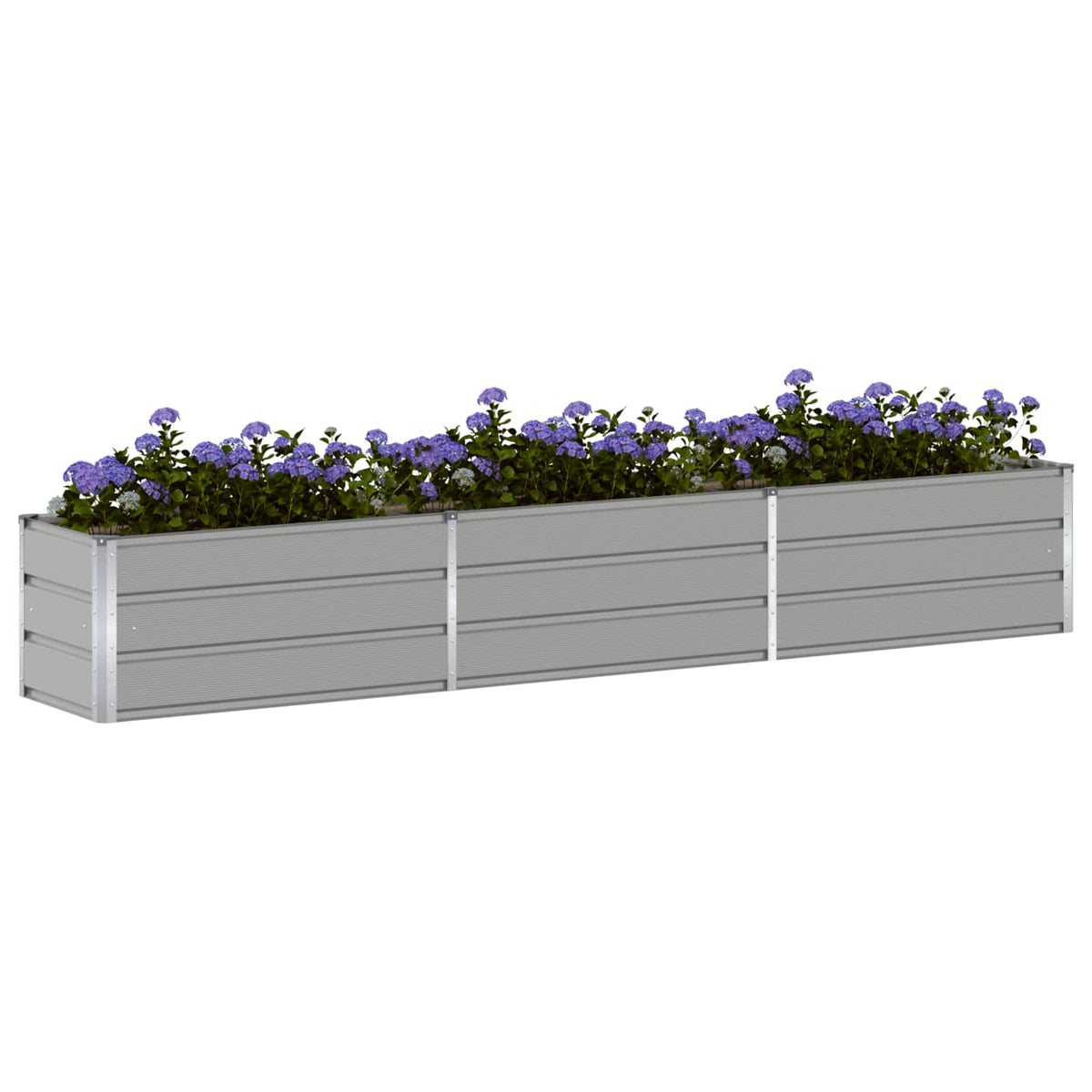 Vidaxl plantenbak lichtgrijs 290 x 50 x 45 cm gegalvaniseerd staal