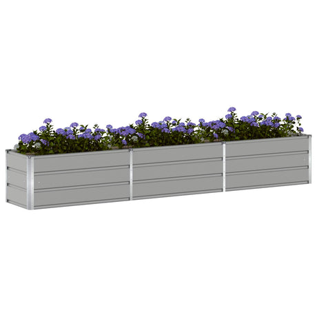 Vidaxl plantenbak lichtgrijs 290 x 50 x 45 cm gegalvaniseerd staal
