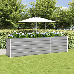 Vidaxl plantenbak lichtgrijs 290 x 50 x 75 cm gegalvaniseerd staal