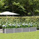 Vidaxl plantenbak lichtgrijs 385 x 50 x 45 cm gegalvaniseerd staal