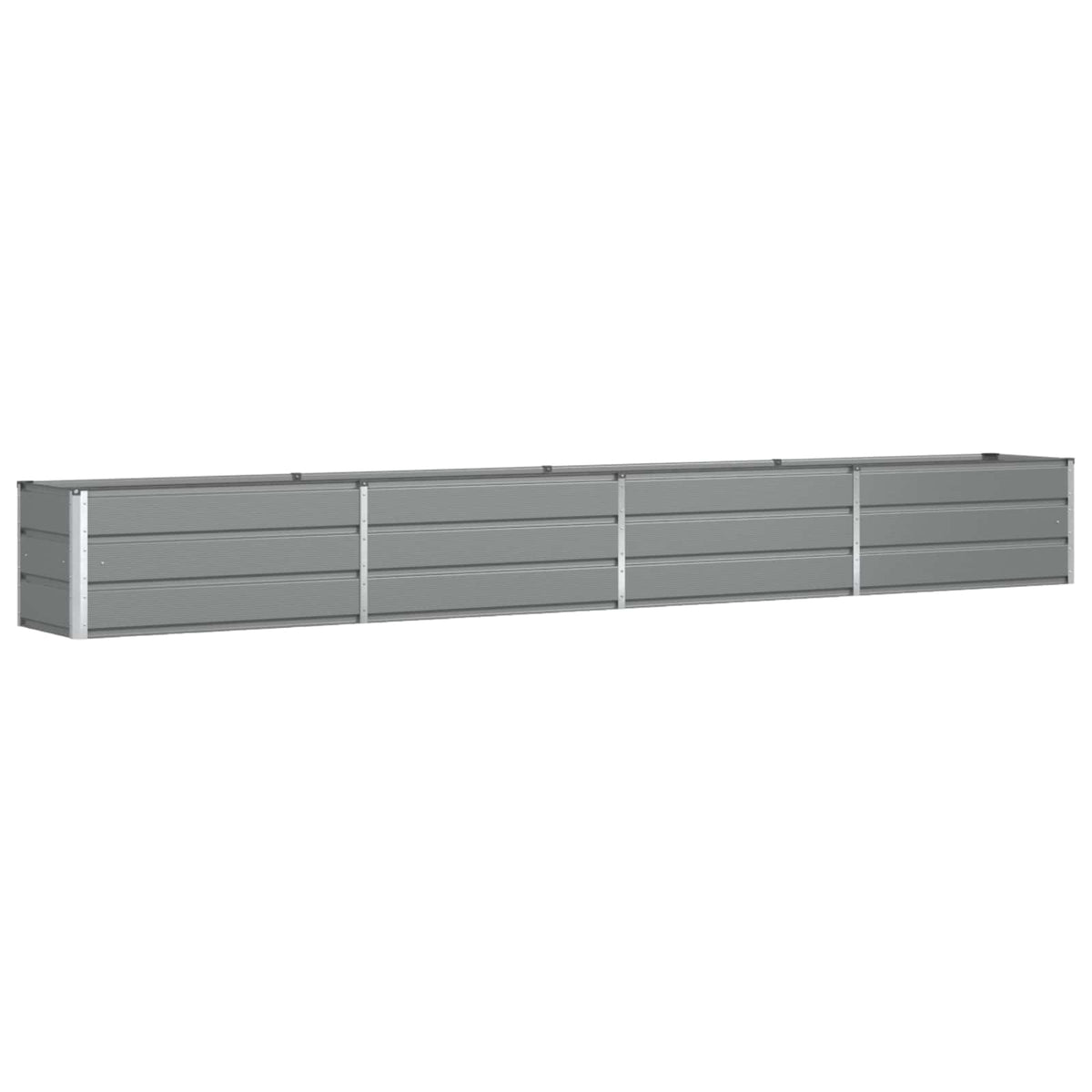 Vidaxl plantenbak lichtgrijs 385 x 50 x 45 cm gegalvaniseerd staal