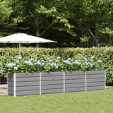 Vidaxl plantenbak lichtgrijs 385 x 50 x 75 cm gegalvaniseerd staal